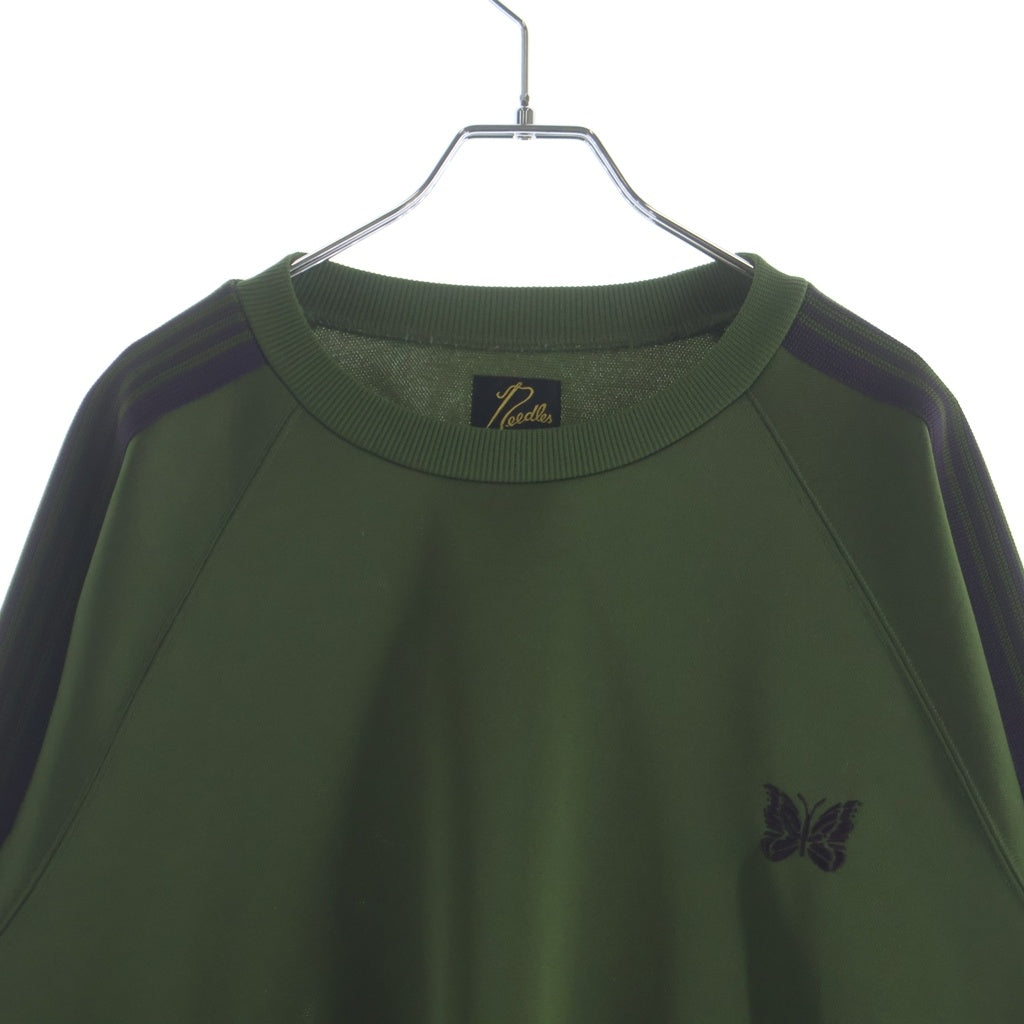 Needles(ニードルス) TRACK CREW NECK SHIRT ロゴエンブロイダリーデザイン クルーネック トラックスウェット トレーナー グリーン OT227