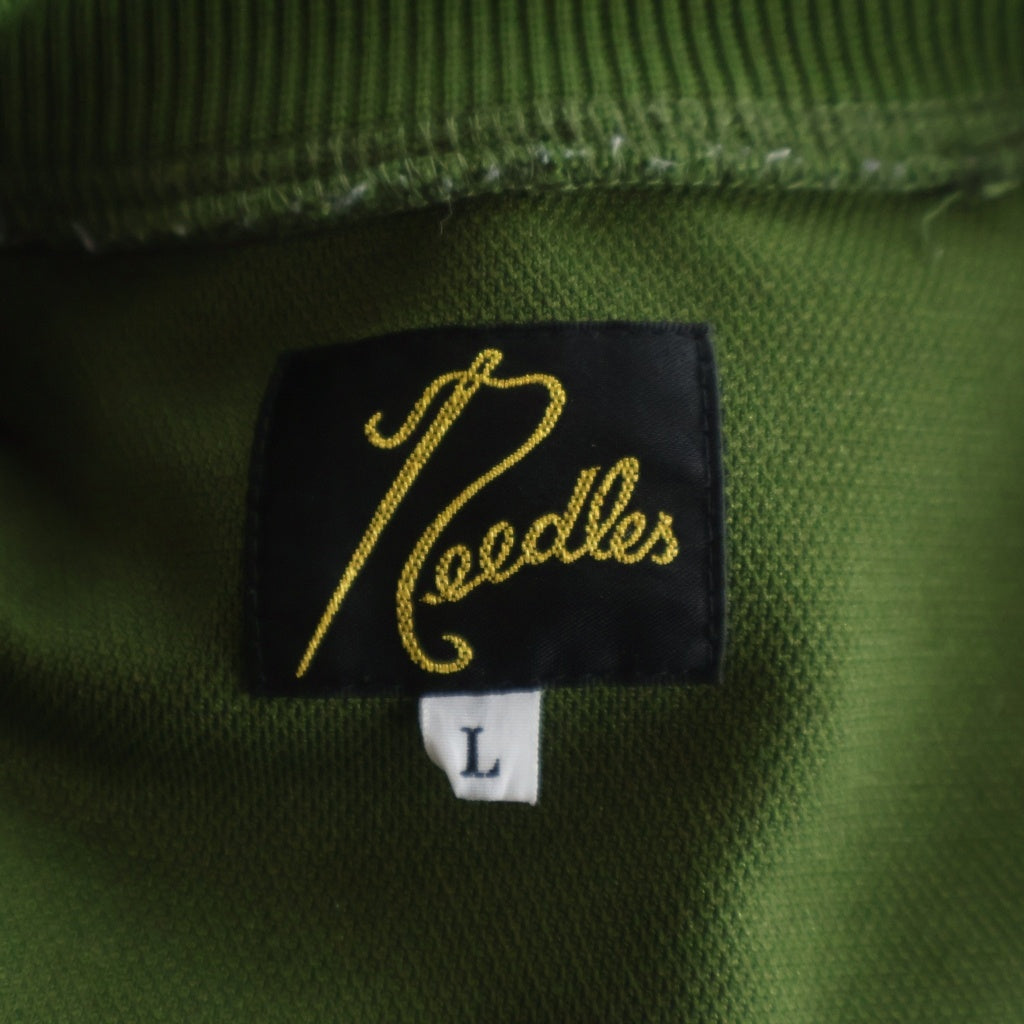 Needles(ニードルス) TRACK CREW NECK SHIRT ロゴエンブロイダリーデザイン クルーネック トラックスウェット トレーナー グリーン OT227