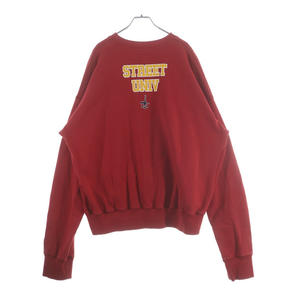 cvtvlist(カタリスト) University Crewneck ユニバーシティ クルーネック スウェットシャツ レッド 2401110304