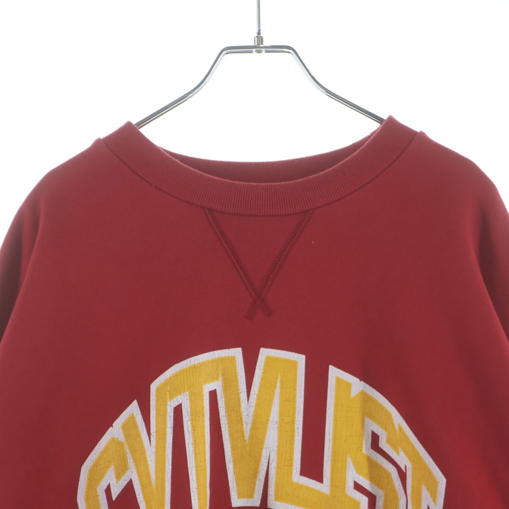 cvtvlist(カタリスト) University Crewneck ユニバーシティ クルーネック スウェットシャツ レッド 2401110304