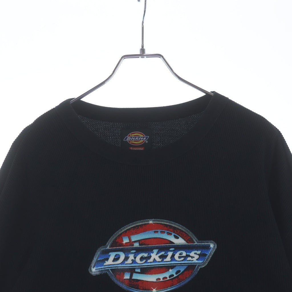 SUPREME(シュプリーム) x Dickies Thermal ×ディッキーズ ロゴプリント サーマル 長袖Tシャツ ブラック