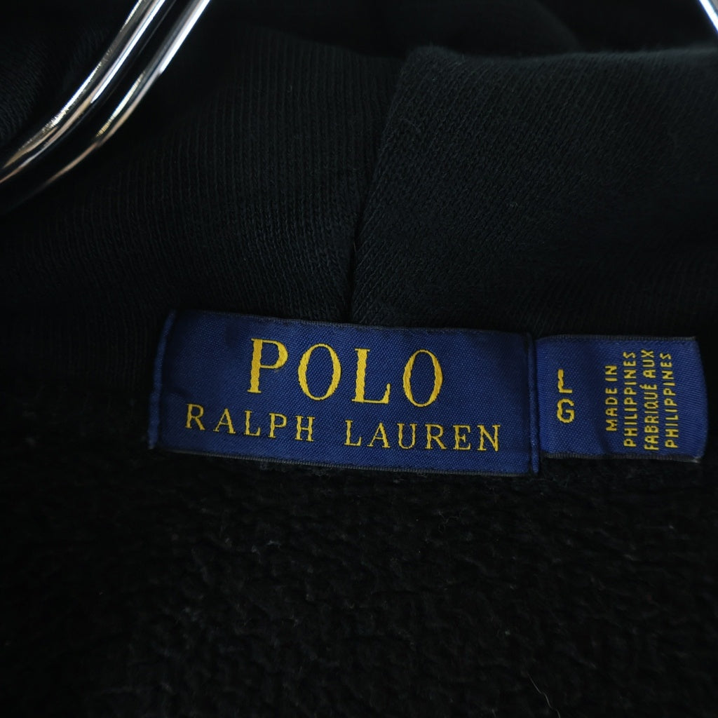 POLO RALPH LAUREN(ポロラルフローレン) ロゴワッペン プルオーバーパーカー フーディ ブラック