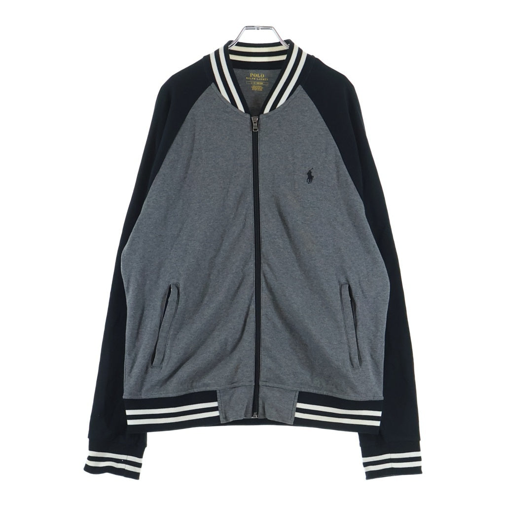 POLO RALPH LAUREN(ポロラルフローレン) スウェット スタジアム ジャンパー スタジャン ジャケット グレー/ブラック