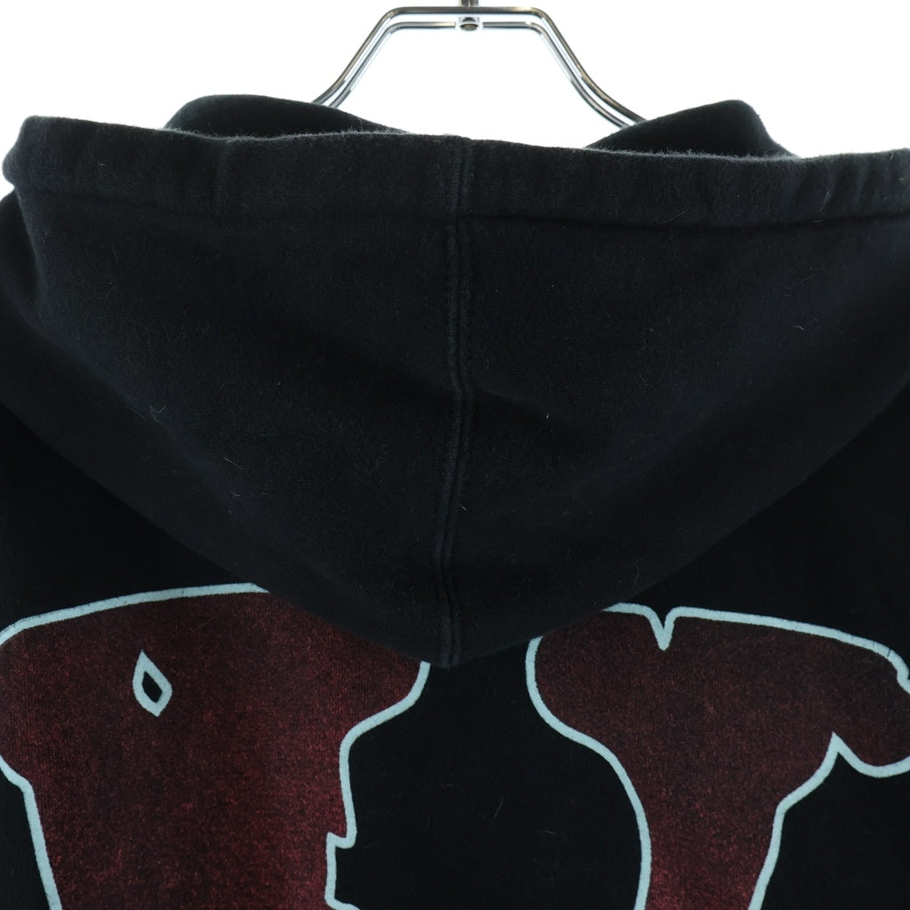 VLONE(ヴィーロン) ×Pop Smoke Wraith Hoodie ×ポップスモーク ロゴプリント プルオーバーパーカー フーディ ブラック