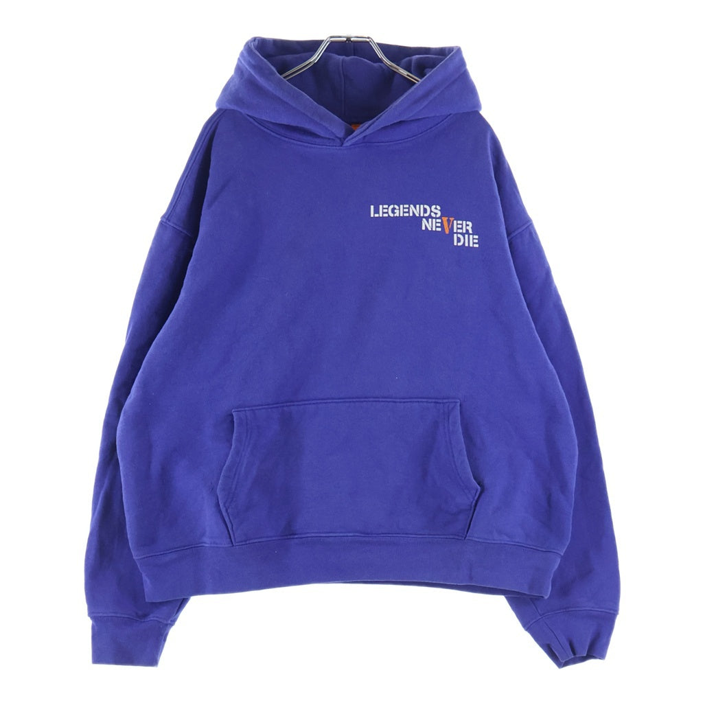 VLONE(ヴィーロン) ×Juice WRLD LOGO PRINT PULLOVER HOODIE ×ジュースワールド ロゴプリント プルオーバーパーカー フーディ パープル