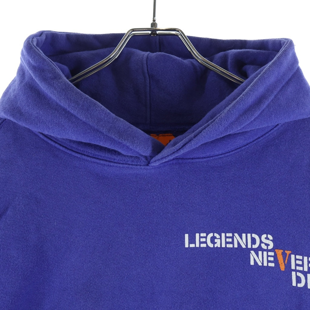 VLONE(ヴィーロン) ×Juice WRLD LOGO PRINT PULLOVER HOODIE ×ジュースワールド ロゴプリント プルオーバーパーカー フーディ パープル