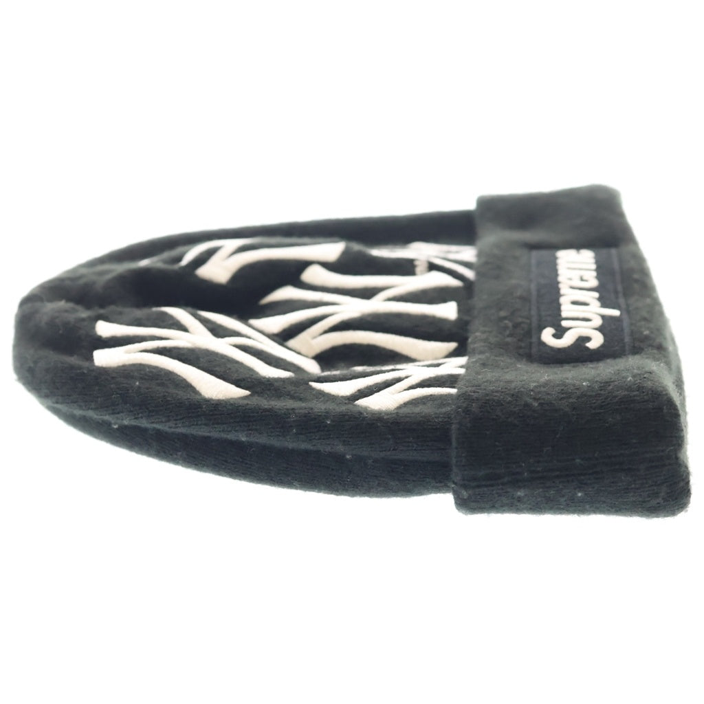 SUPREME(シュプリーム) 21AW New York Yankees New Era Box Logo Beanie NYヤンキース ボックスロゴビーニー ブラック ニットキャップ