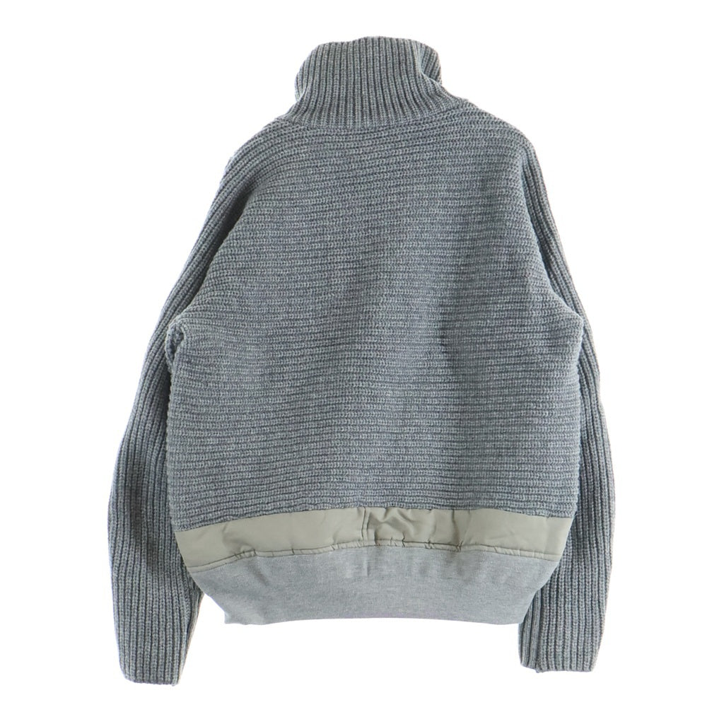 Sacai(サカイ) 17AW ドッキング ニット ボンバー ジャケット グレー 17-03401