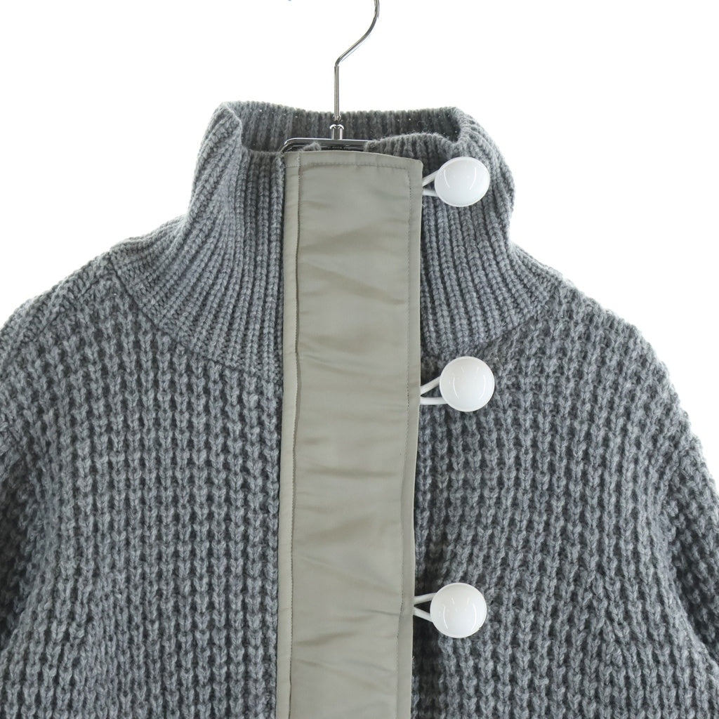 Sacai(サカイ) 17AW ドッキング ニット ボンバー ジャケット グレー 17-03401