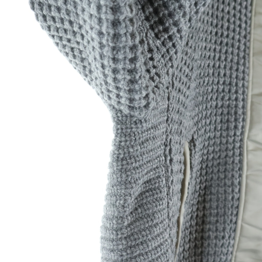 Sacai(サカイ) 17AW ドッキング ニット ボンバー ジャケット グレー 17-03401
