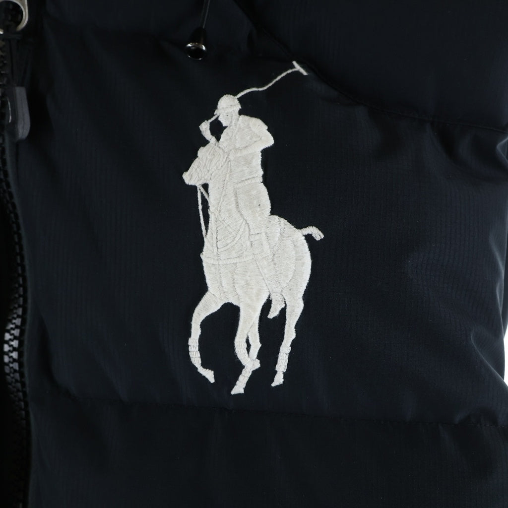 POLO RALPH LAUREN(ポロラルフローレン) ビッグポニー フーデッド ダウン ベスト ブラック