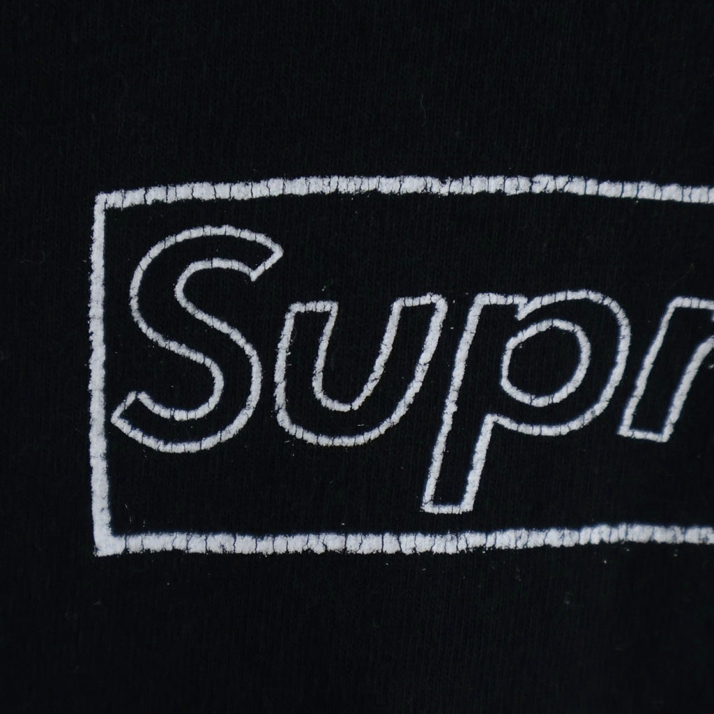 SUPREME(シュプリーム) 21SS ×KAWS Chalk Logo Tee カウズ チョーク ボックスロゴ クルーネック 半袖Tシャツ カットソー ブラック