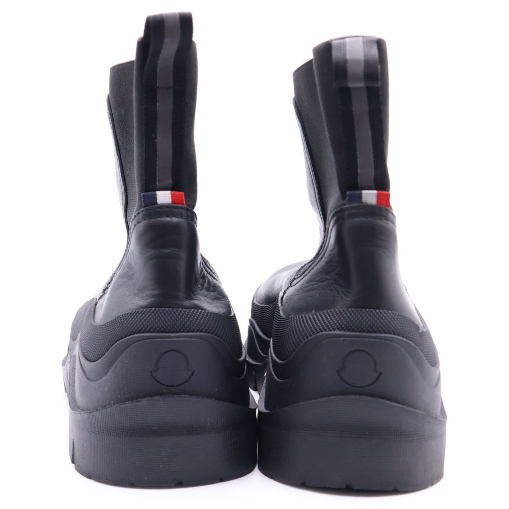 MONCLER(モンクレール) LARUE CHELSEA チェルシー サイドゴア レザー ブーツ ブラック