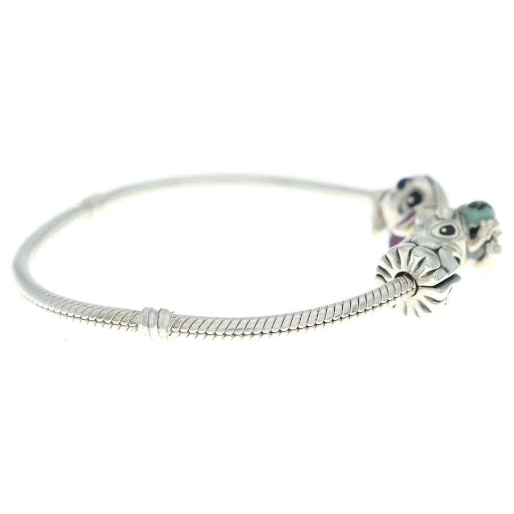 PANDORA(パンドラ) × Disney Stitch Snake Chain Bracelet ディズニー スティッチ スネーク チェーン ブレスレット レディース シルバー
