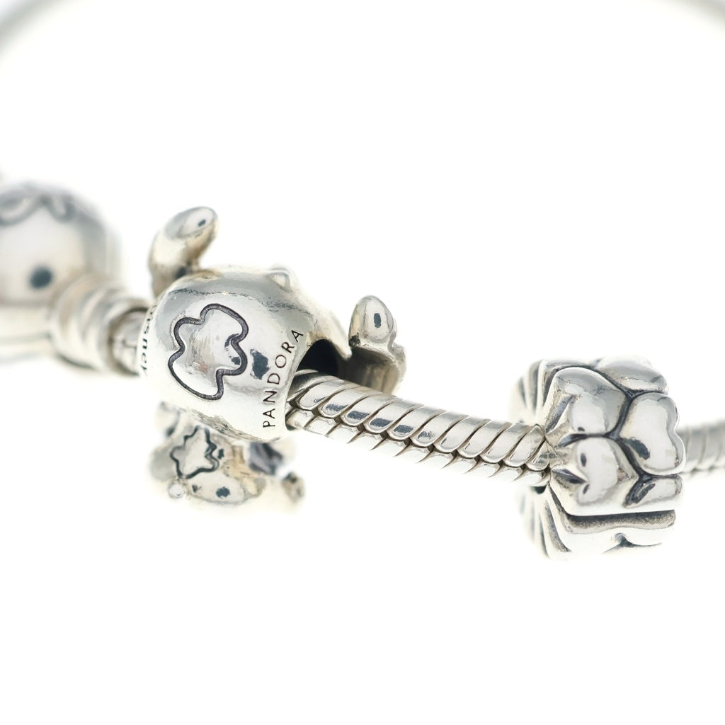 PANDORA(パンドラ) × Disney Stitch Snake Chain Bracelet ディズニー スティッチ スネーク チェーン ブレスレット レディース シルバー