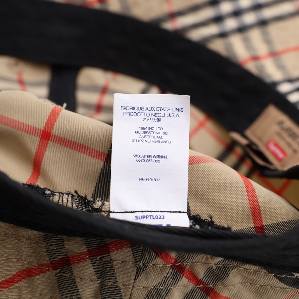 SUPREME(シュプリーム) 22SS ×BURBERRY Crusher ノヴァチェック バケットハット ベージュ