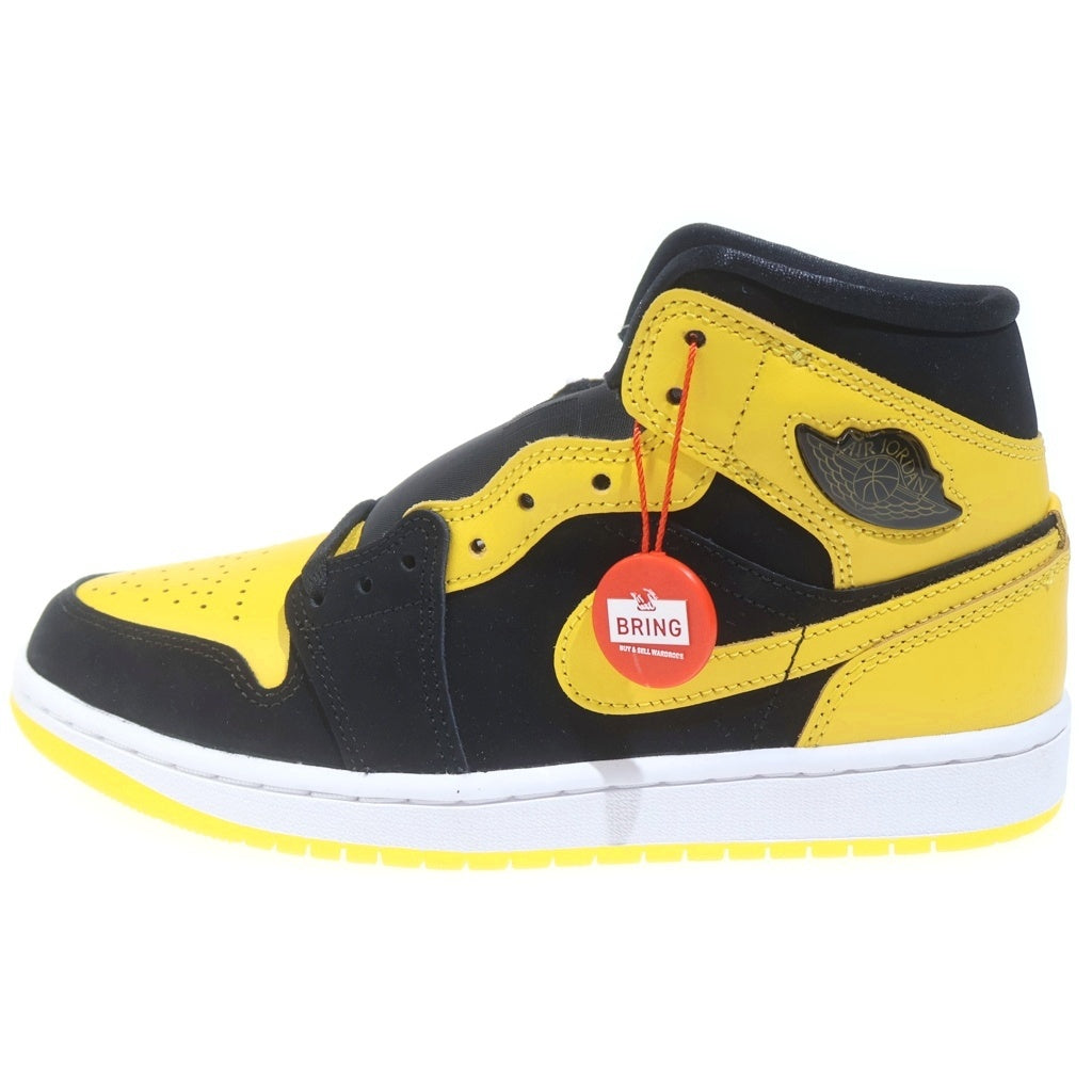 NIKE(ナイキ) AIR JORDAN 1 MID SE NEW LOVE エアジョーダン1 SE ニューラブ ミッドカットスニーカー ブラック/イエロー US7/25cm HJ6654-071