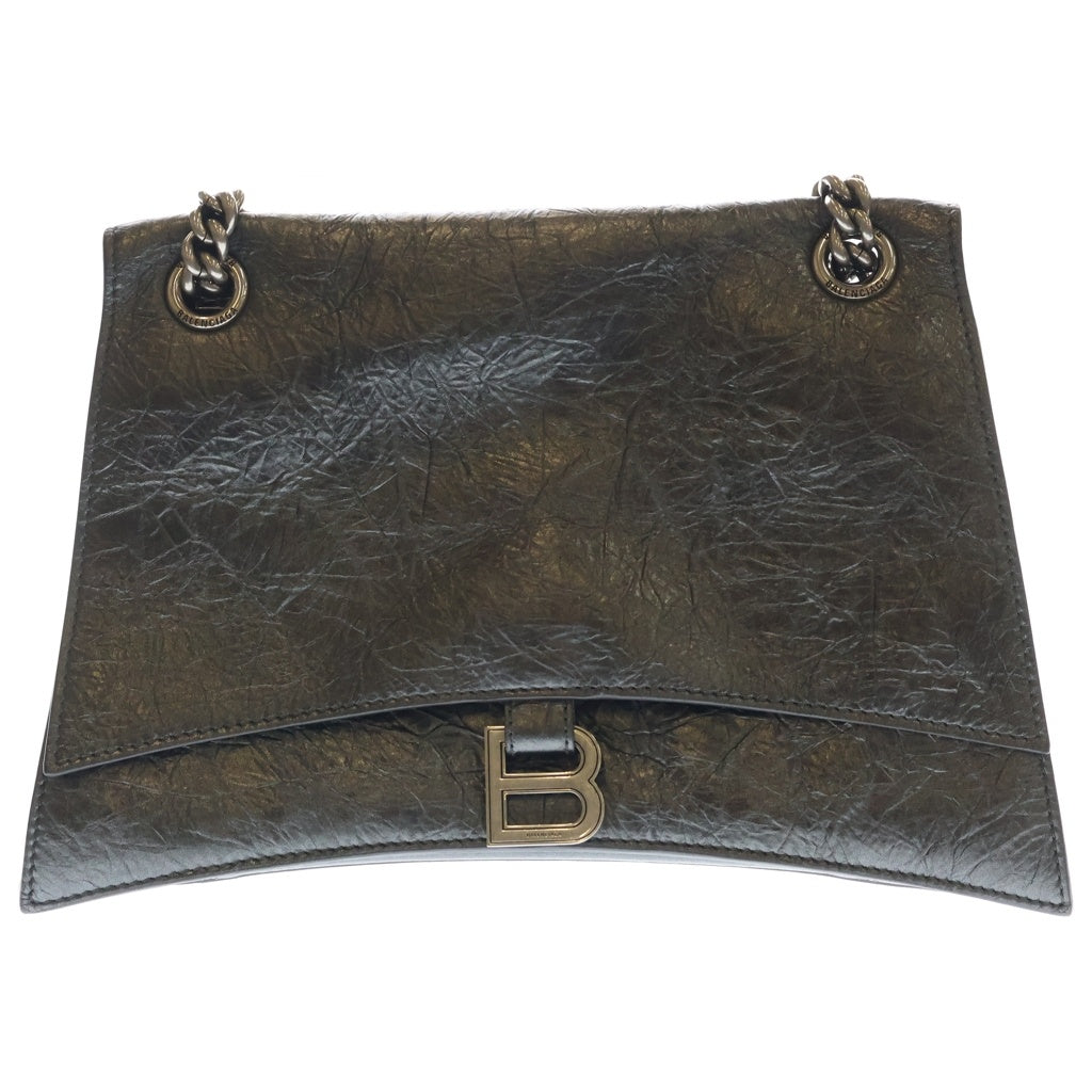 BALENCIAGA(バレンシアガ) Crush Quilted Chain Shoulder Bag クラッシュ クイルテッド チェーン ショルダー バッグ シルバー 716393 1314 レディース