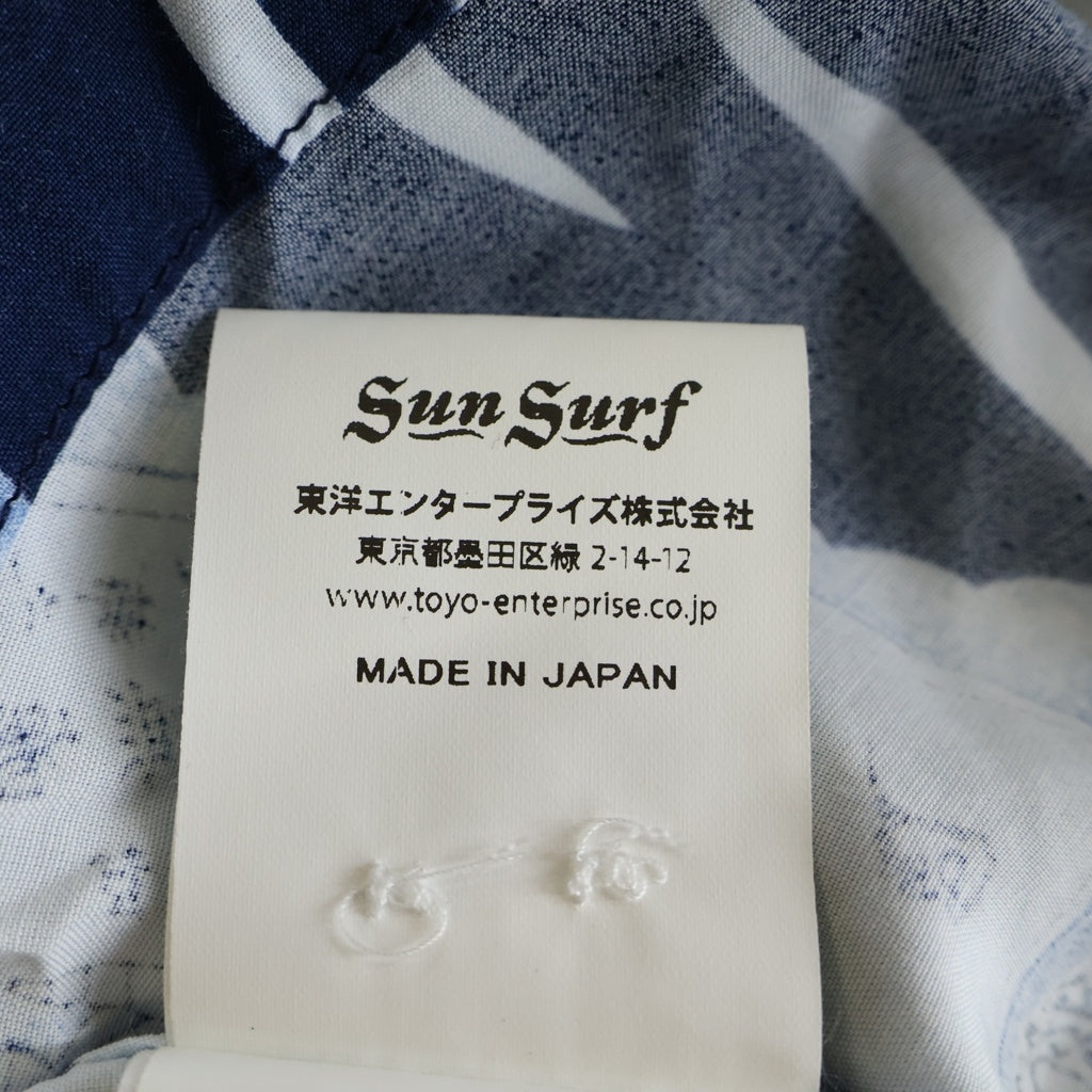 SUN SURF(サンサーフ) ×葛飾北斎 百物語 オーバープリント アロハシャツ ブルー SS38936