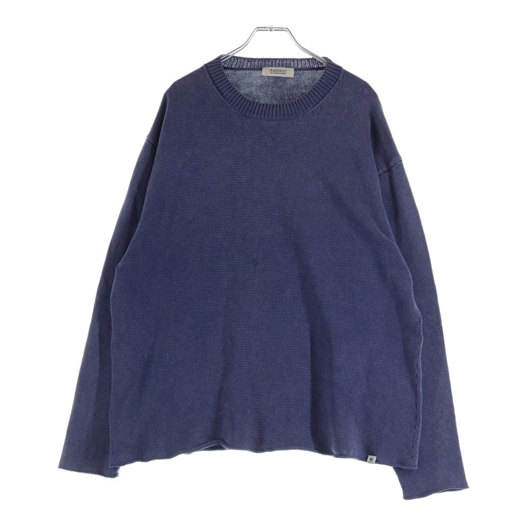 RADIALL(ラディアル) 24AW FALCON WAGON CREW NECK SWEATER L/S ファルコンワゴン コットンニット セーター ネイビー RAD-24AW-KNIT004