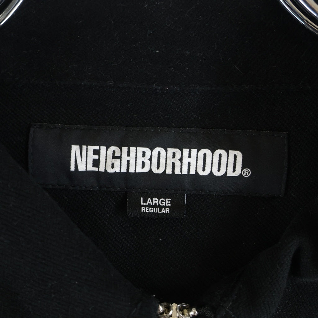 NEIGHBORHOOD(ネイバーフッド) 23AW HALF ZIP PULLOVER SHIRT LS ハーフジップ プルオーバー シャツ ブラック 232TSNH-SHM09