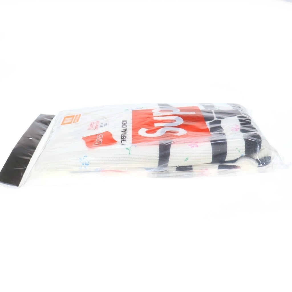 SUPREME(シュプリーム) 25AW Hanes Bones Thermal Crew Floral (1Pack) ヘインズ ボーン 花柄 サーマル長袖Tシャツ ロンT ホワイト