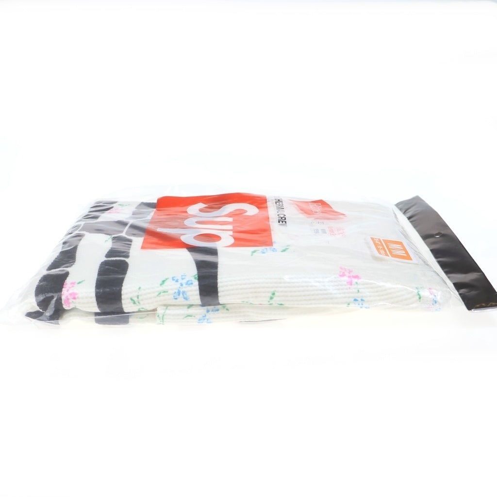 SUPREME(シュプリーム) 25AW Hanes Bones Thermal Crew Floral (1Pack) ヘインズ ボーン 花柄 サーマル長袖Tシャツ ロンT ホワイト