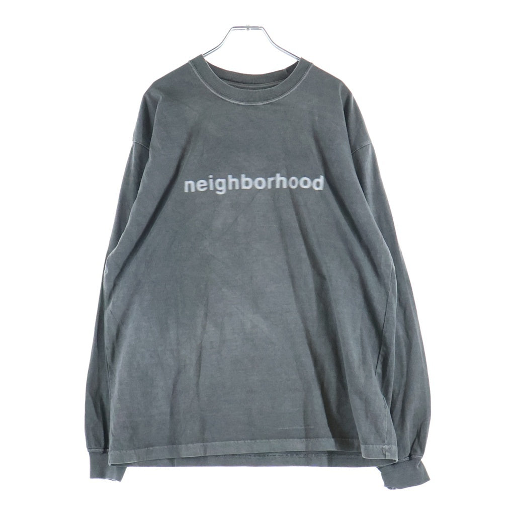 NEIGHBORHOOD(ネイバーフッド) 25SS NH . TEE LS-3 ロゴプリント ロングスリーブ 長袖Tシャツ カットソー グレー 251PCNH-LT03