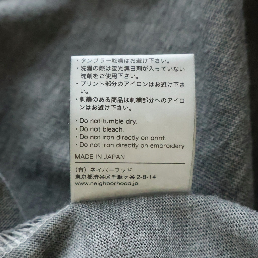 NEIGHBORHOOD(ネイバーフッド) 25SS NH . TEE LS-3 ロゴプリント ロングスリーブ 長袖Tシャツ カットソー グレー 251PCNH-LT03