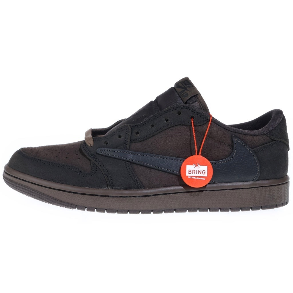 NIKE(ナイキ) ×TRAVIS SCOTT AIR JORDAN 1 LOW OG SP VELVET BROWN DM7866-202 トラヴィススコット エアジョーダン 1 ベルベット ローカットスニーカー US9.5/27.5cm