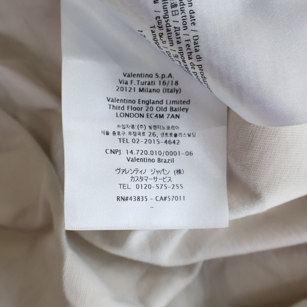 VALENTINO(ヴァレンティノ) カモフラージュ ロゴ プリント 半袖カットソー Tシャツ ホワイト WV3MG10V7NM