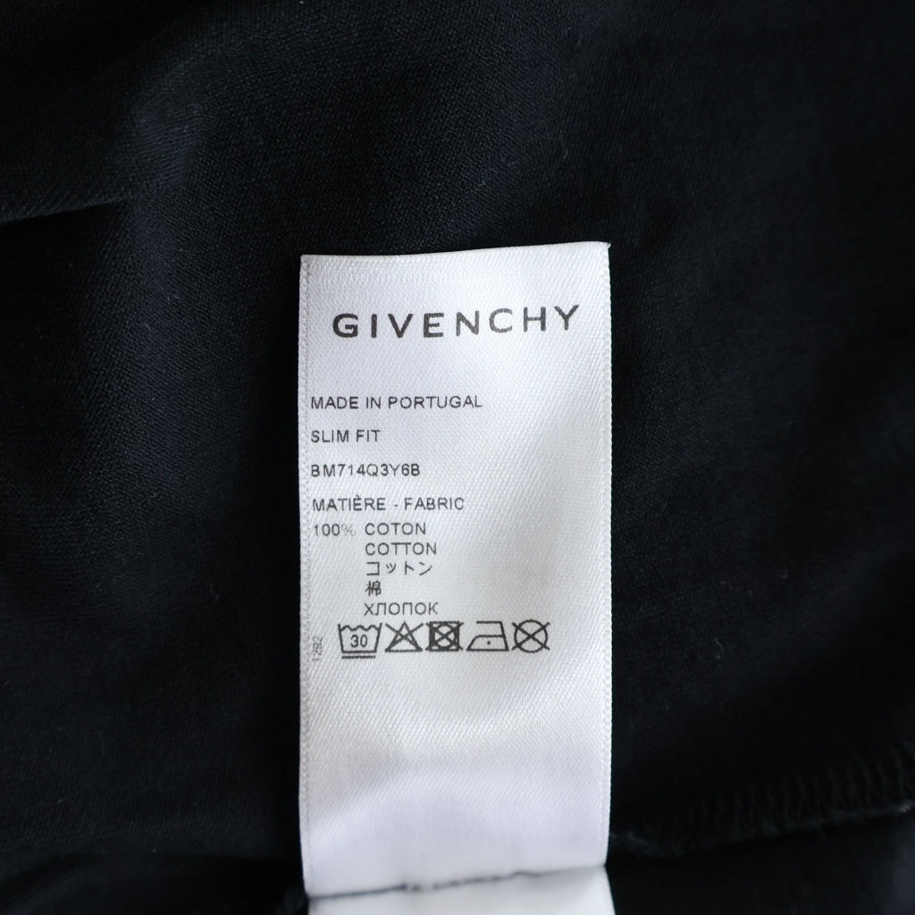 GIVENCHY(ジバンシィ) ショルダー ロゴ 半袖カットソー Tシャツ ブラック BM714Q3Y6B