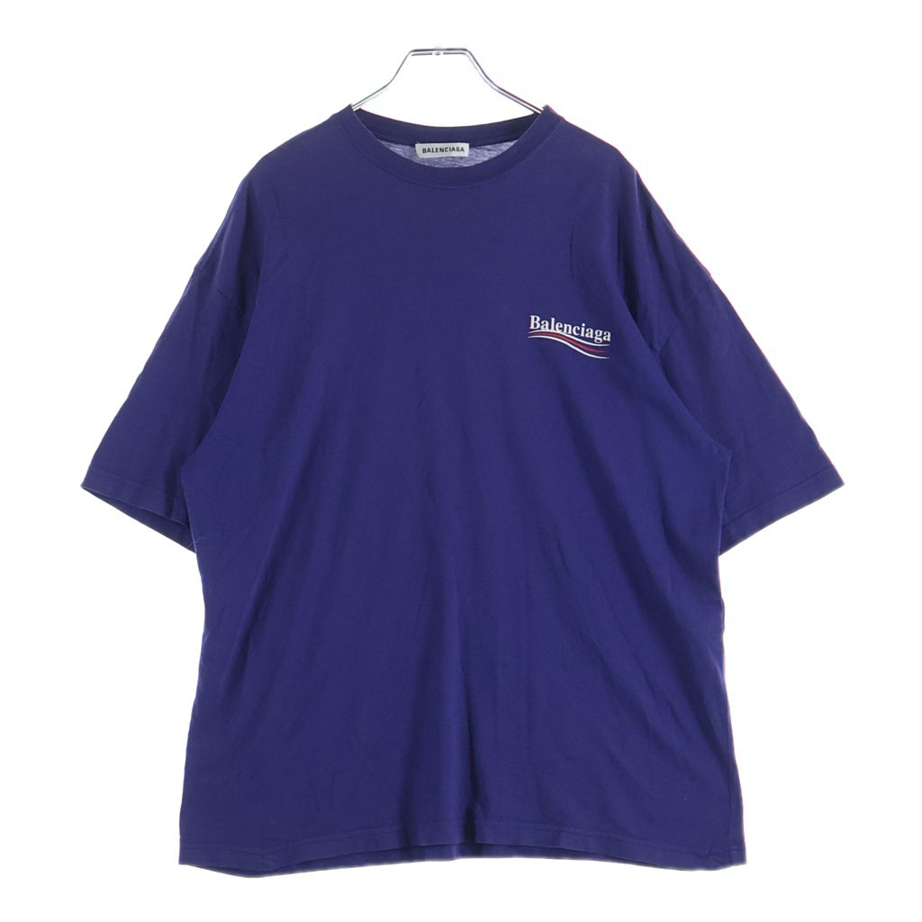 BALENCIAGA(バレンシアガ) 17AW キャンペーン ロゴ プリント 半袖 カットソー Tシャツ パープル 518213 TAV44
