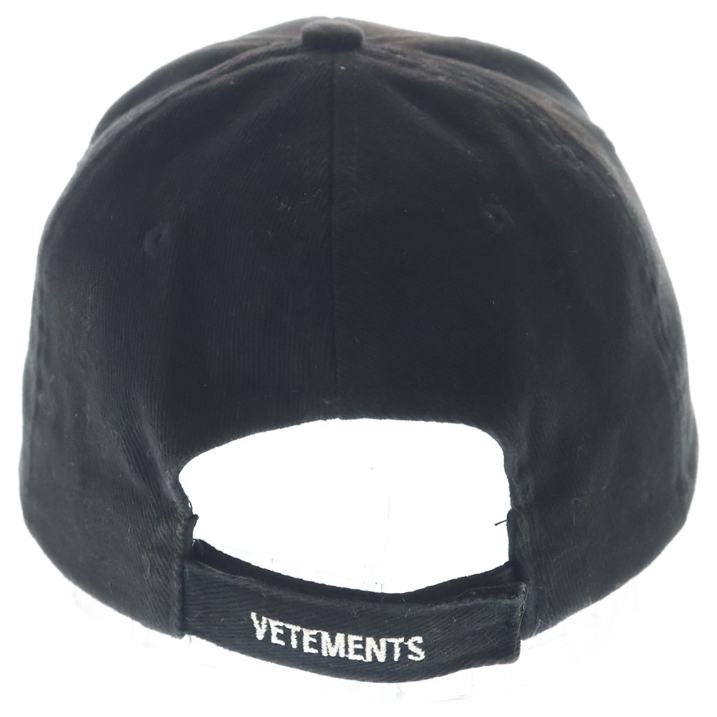 VETEMENTS(ヴェトモン) 18SS Haute Couture Cap エンブロイダリー ロゴ キャップ 帽子 ブラック
