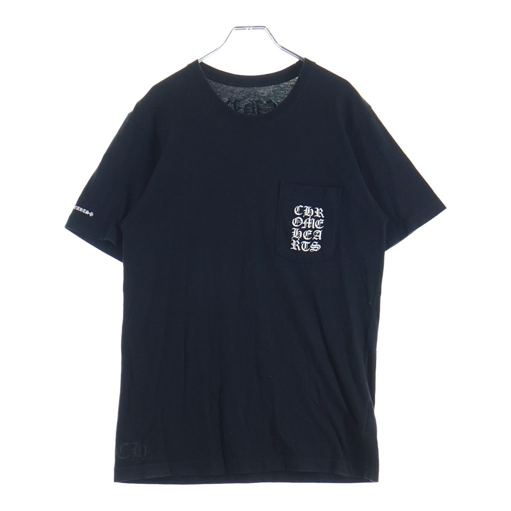 CHROME HEARTS(クロムハーツ) VERTICAL LOGO バーティカルロゴ プリント 半袖Tシャツ カットソー ブラック