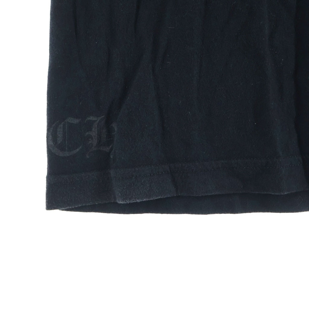 CHROME HEARTS(クロムハーツ) VERTICAL LOGO バーティカルロゴ プリント 半袖Tシャツ カットソー ブラック