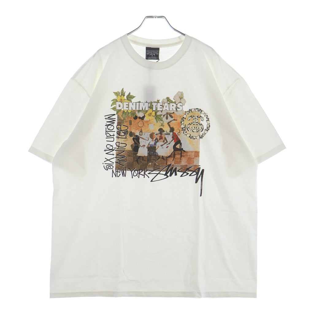 DENIM TEARS(デニムティアーズ) 25SS ×Stussy Annie Lee T-Shirt ×ステューシー アニー リー 半袖Tシャツ ホワイト 3903997