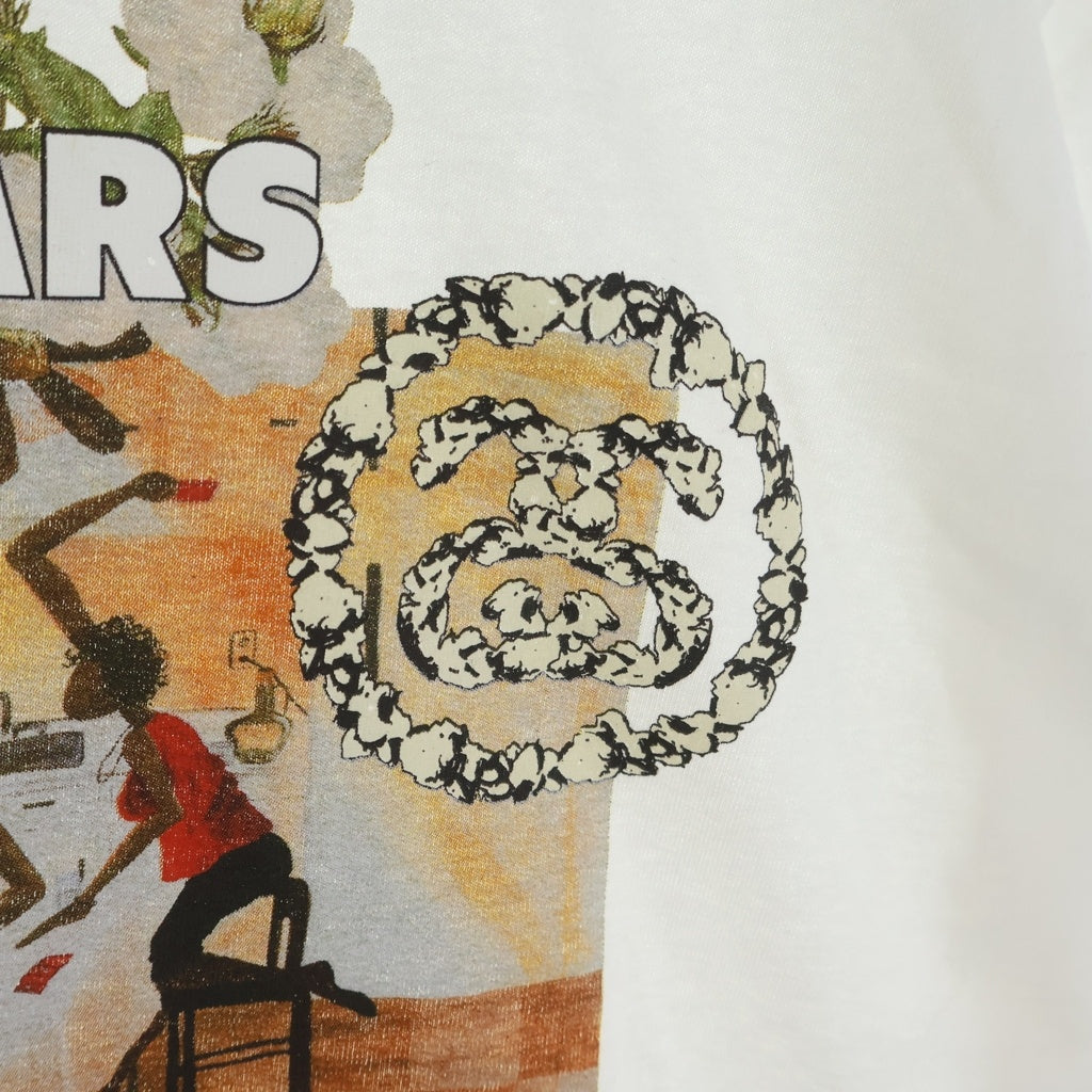 DENIM TEARS(デニムティアーズ) 25SS ×Stussy Annie Lee T-Shirt ×ステューシー アニー リー 半袖Tシャツ ホワイト 3903997