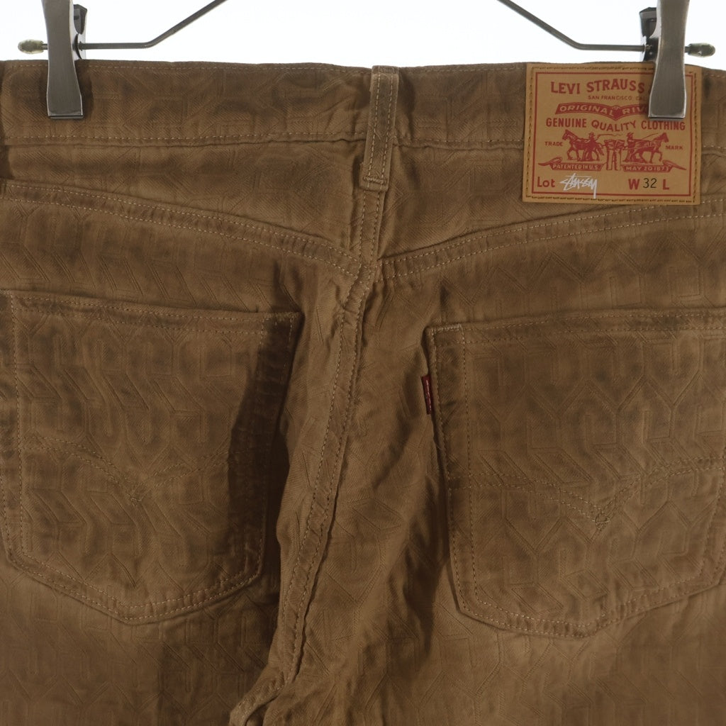 STUSSY(ステューシー) ×Levi's Dyed Jacquard Jeans ×ステューシー ダイド ジャカード ジーンズパンツ ブラウン A5219-0001