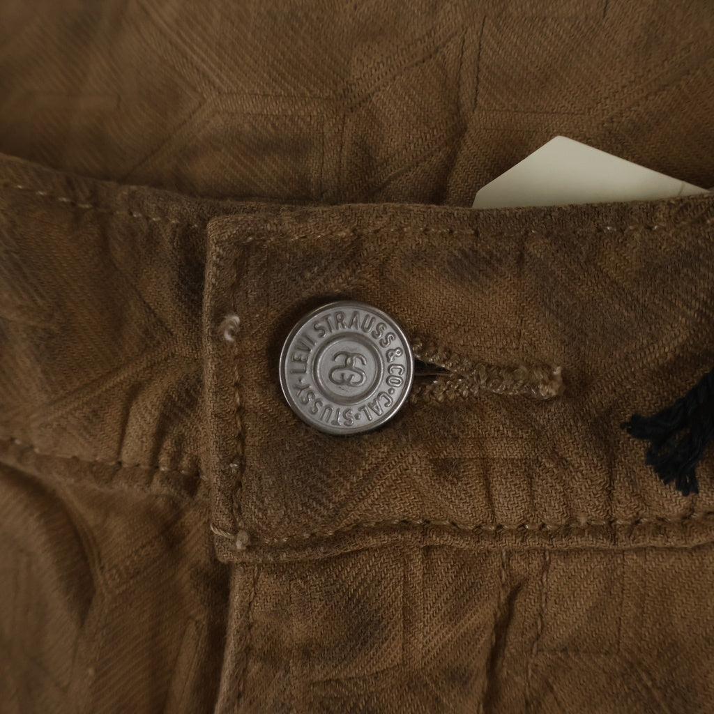 STUSSY(ステューシー) ×Levi's Dyed Jacquard Jeans ×ステューシー ダイド ジャカード ジーンズパンツ ブラウン A5219-0001