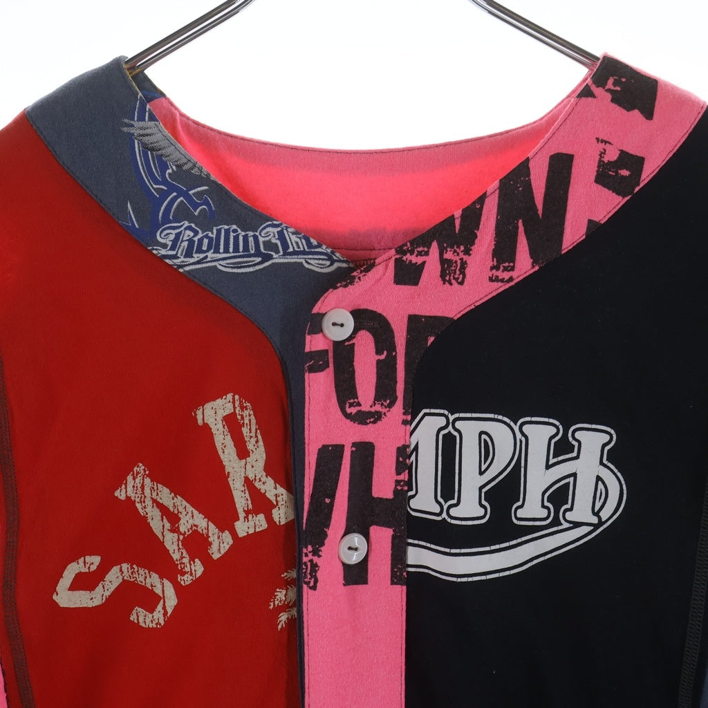 Rebuild by needles(リビルドバイニードルス) 4CUT Wide Baseball Tee 4カット ワイド ベースボール 半袖Tシャツ マルチ QV412