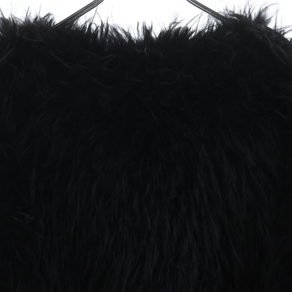 s'yte(サイト) SHAGGY FUR CREW NECK PULLOVER シャギー ファー クルー ネック プルオーバー ブラック UU-B11-623