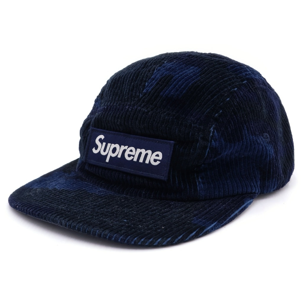 SUPREME(シュプリーム) 19AW Camo Corduroy Camp Cap 帽子 ブルー/ブラック