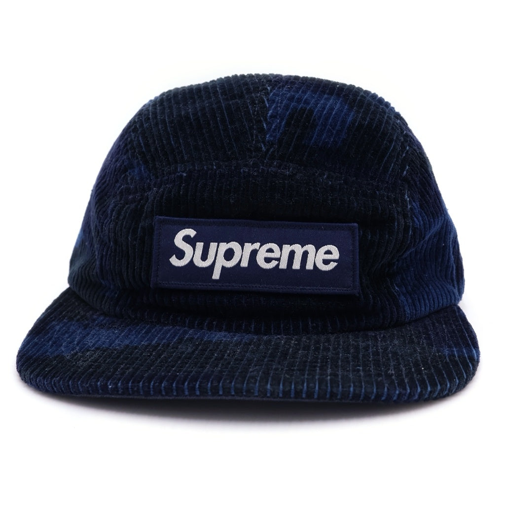 SUPREME(シュプリーム) 19AW Camo Corduroy Camp Cap 帽子 ブルー/ブラック