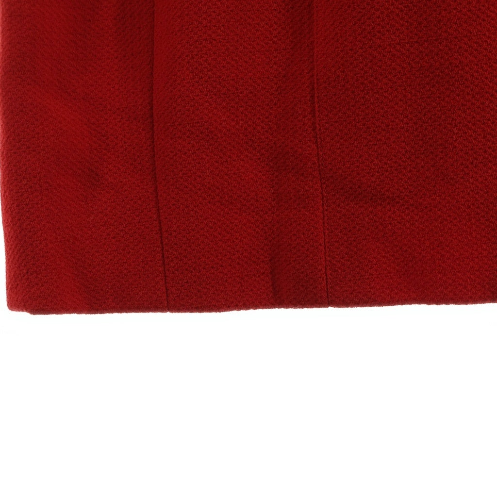 CHANEL(シャネル) 93AW ココボタンラウンドカラーコート レッド レディース