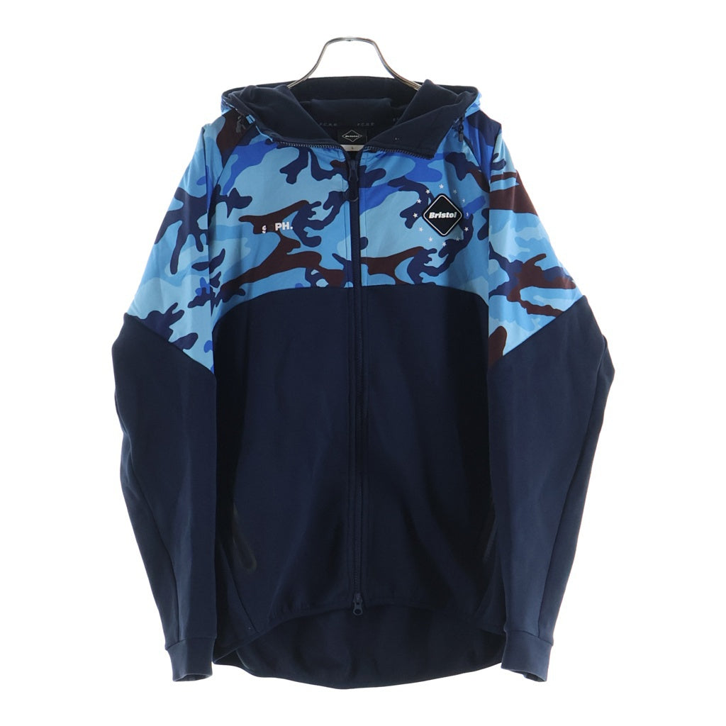 F.C.R.B./F.C.Real Bristol/FCRB(エフシーアールビー/エフシーレアルブリストル) 22AW VENTILATION HOODIE ベンチレーション フーディー ジップアップ パーカー ブルー FCRB-222022