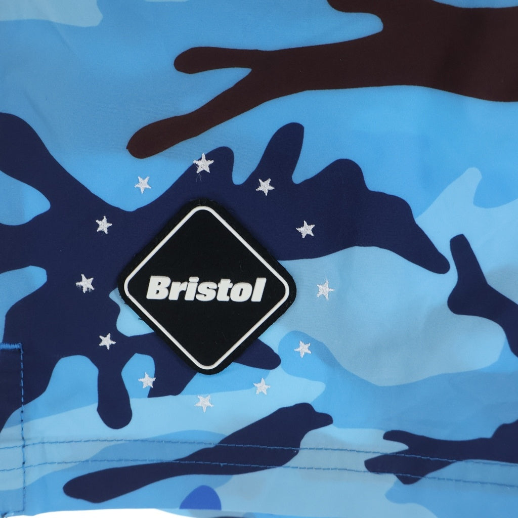 F.C.R.B./F.C.Real Bristol/FCRB(エフシーアールビー/エフシーレアルブリストル) 22AW CAMOUFLAGE TEAM SHORTS ナイロン 迷彩柄 イージーショーツ ハーフパンツ ブルー FCRB-222001