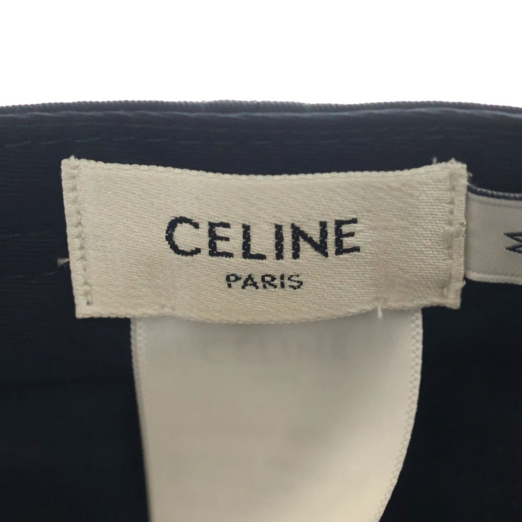 CELINE(セリーヌ) ロゴ ワッペン イニシャル ベースボールキャップ 帽子 ブラック 2AUY8969P レディース