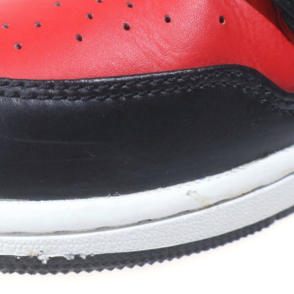NIKE(ナイキ) AIR JORDAN 1 MID エアジョーダン ミッドカットスニーカー レッド/ブラック US9.5/27.5cm 554724-079