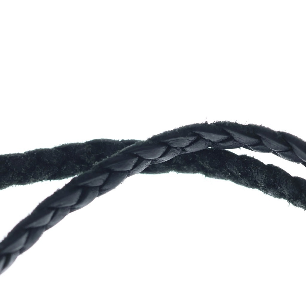 CHROME HEARTS(クロムハーツ) LEATHER BRAID スクロールレザーブレード シルバーネックレス